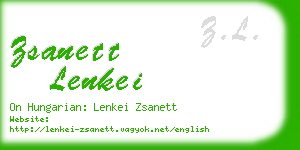zsanett lenkei business card